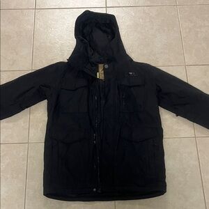 Burton Black Jacket with Neon Green Tag